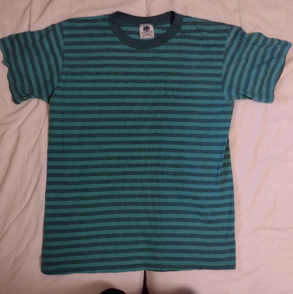 Vintage VTG Beach Surf Skate Grunge Striped T Shirt